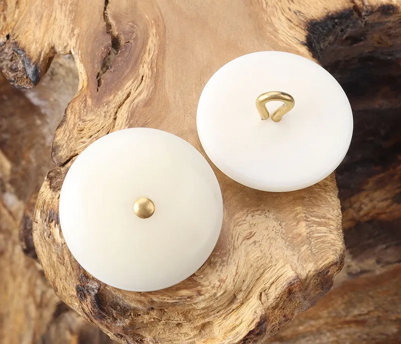 11.5-20mm Round Beige Black Brown Corozo Bread Shank Buttons 12pcs