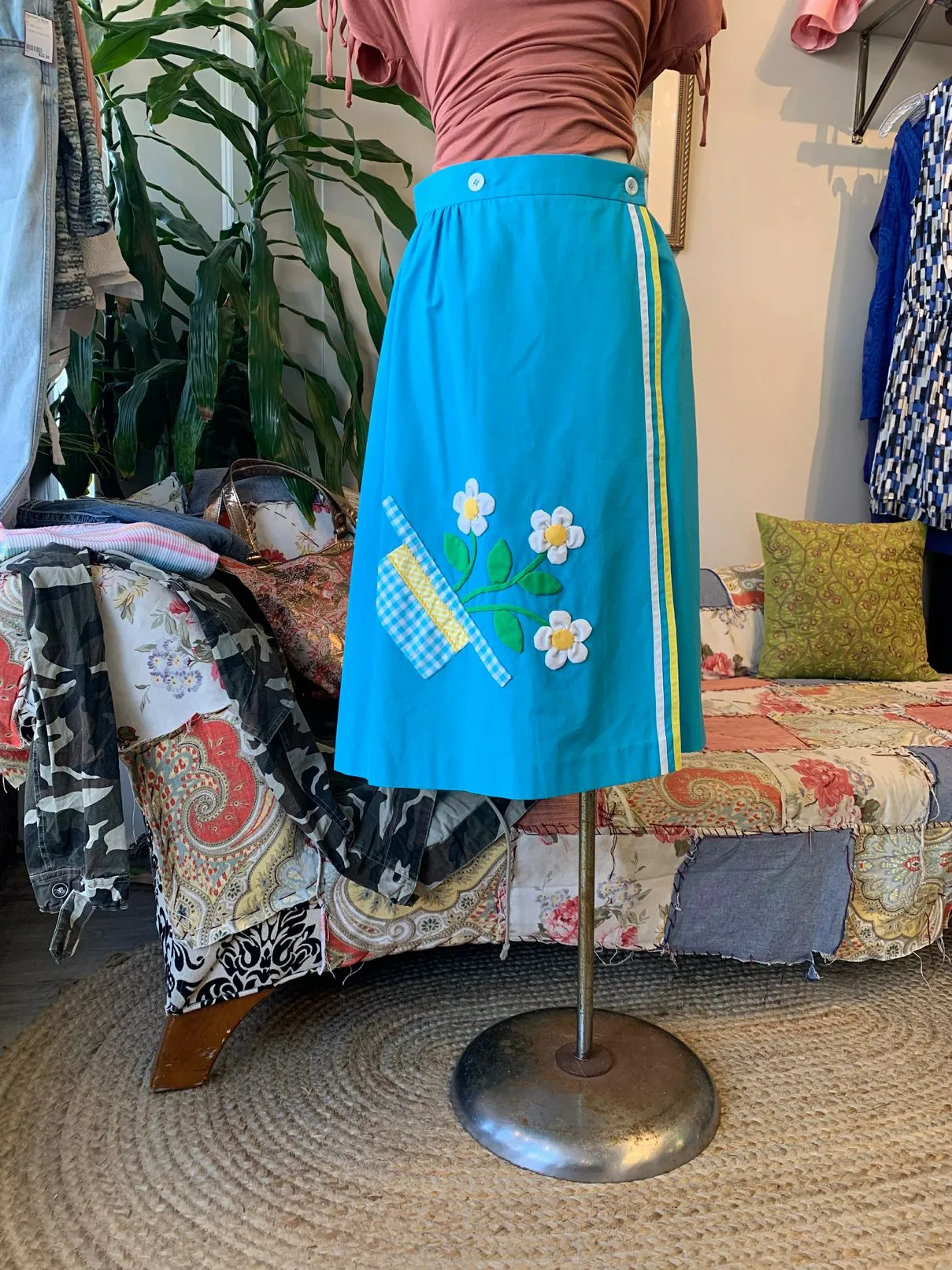 1970s Daisy Wrap Skirt