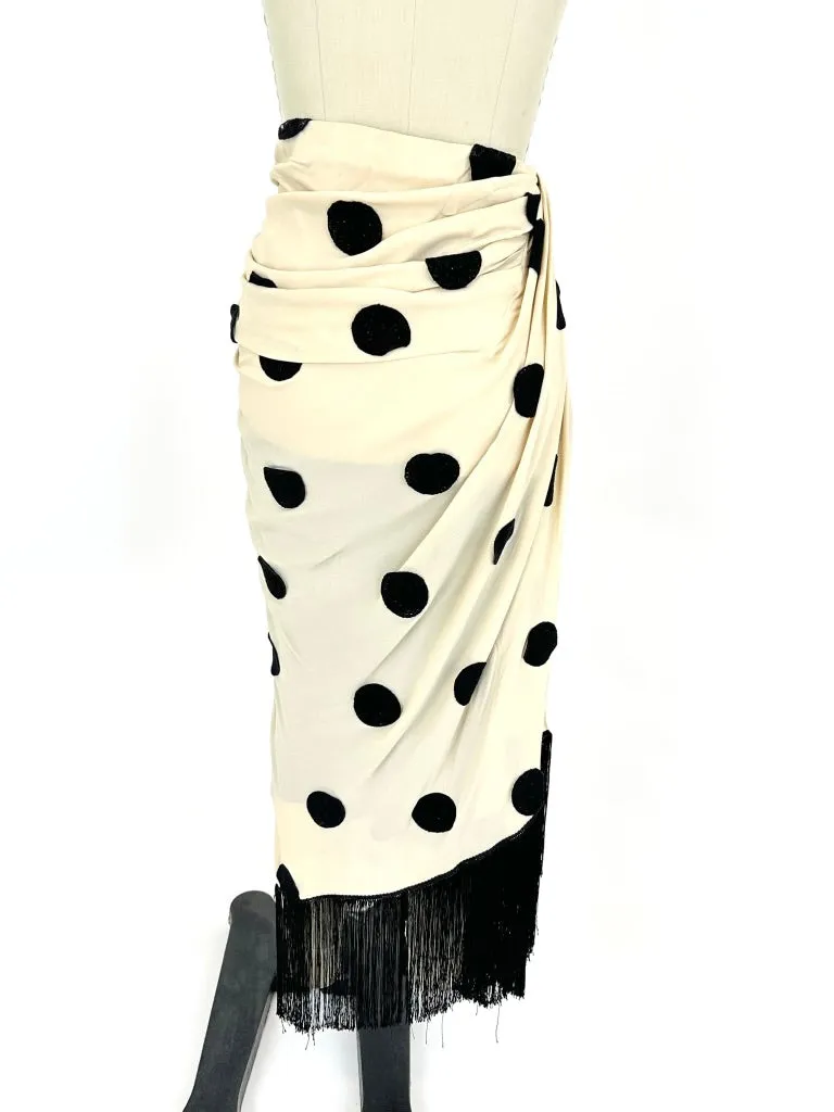2018 Jacquemus La Bomba Polka Dot Skirt