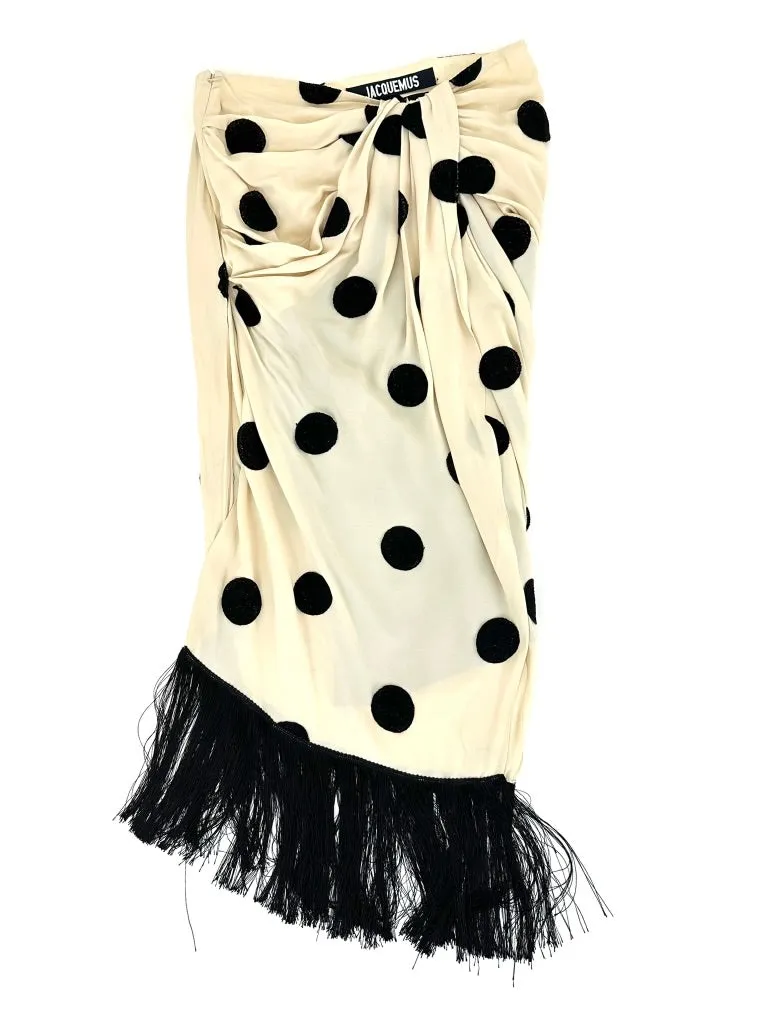 2018 Jacquemus La Bomba Polka Dot Skirt