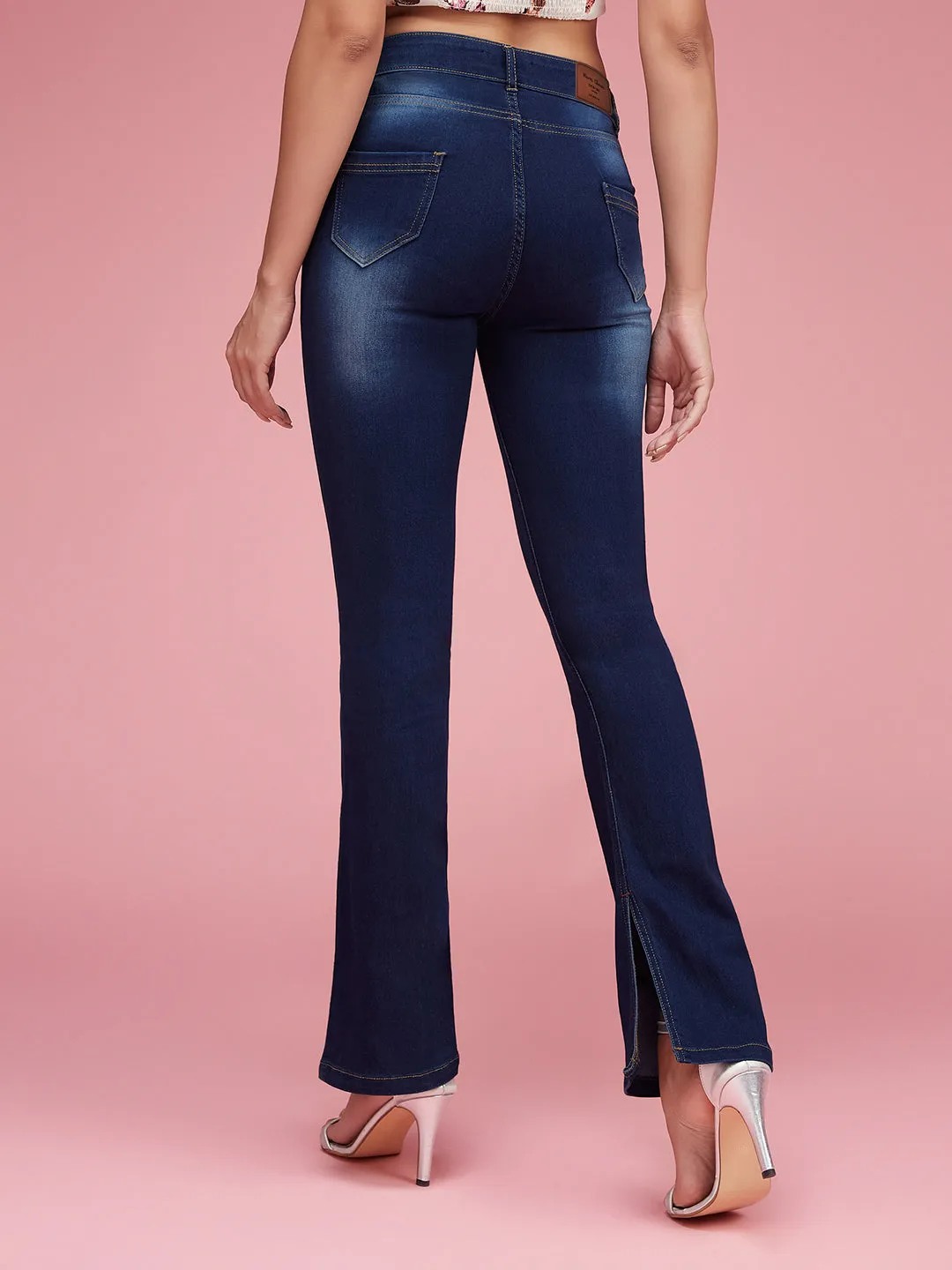 24/7 Comfort Blue Bootcut Mid-Rise Stretchable Denim Jeans