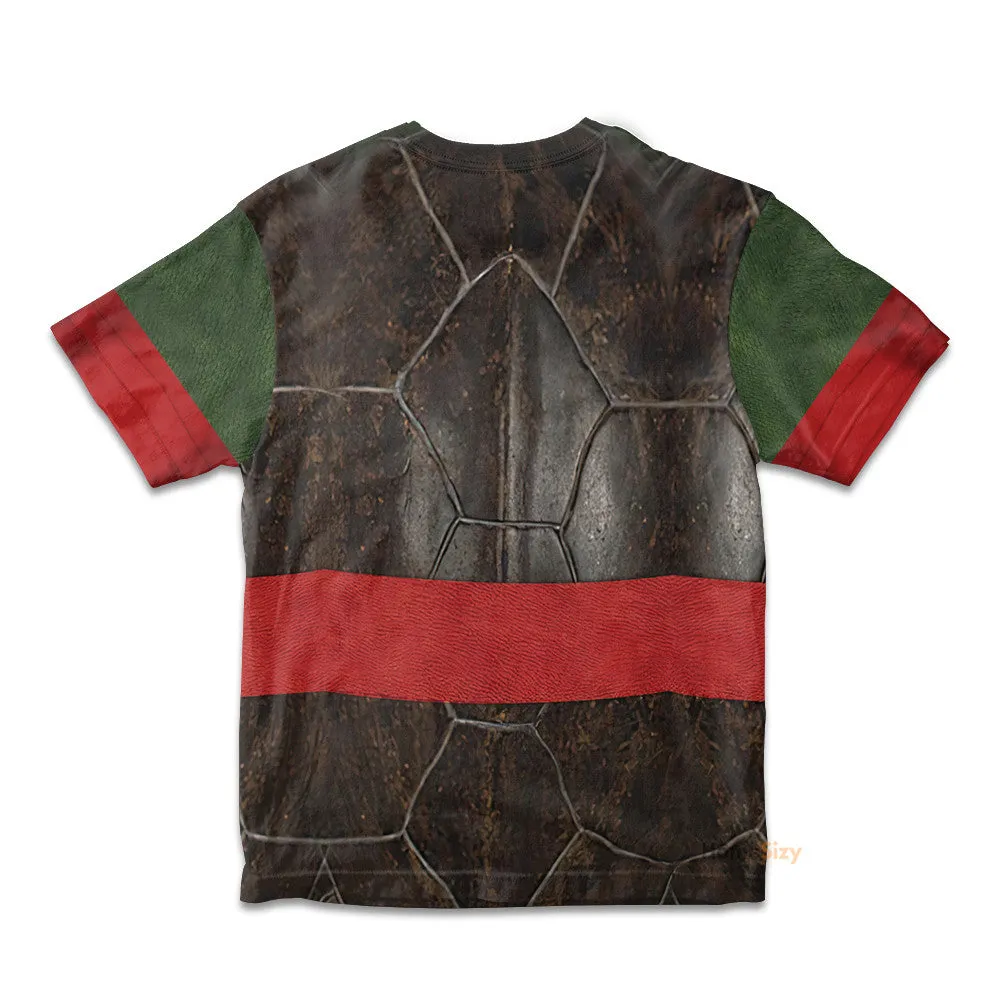 3D Raphael Raph TMNT Custom Cosplay Costume Kid Tshirt QT209326Hf