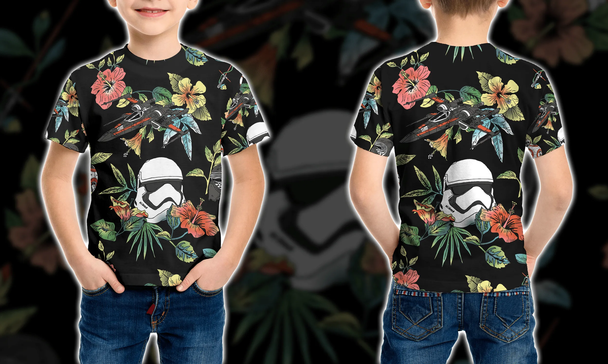 3D Star Wars Custom Cosplay Short Sleeve Shirt Kid Tshirt QT206102