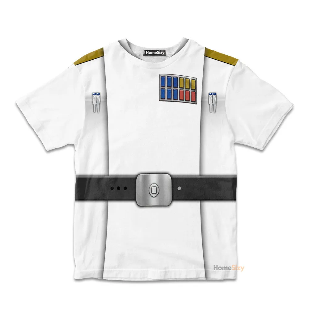 3D SW Grand Admiral Uniform Custom Cosplay Costume Kid Tshirt QT210375Hc