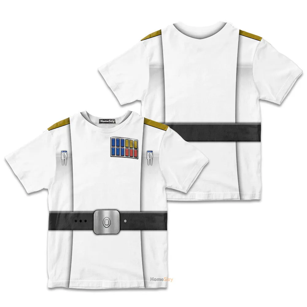 3D SW Grand Admiral Uniform Custom Cosplay Costume Kid Tshirt QT210375Hc