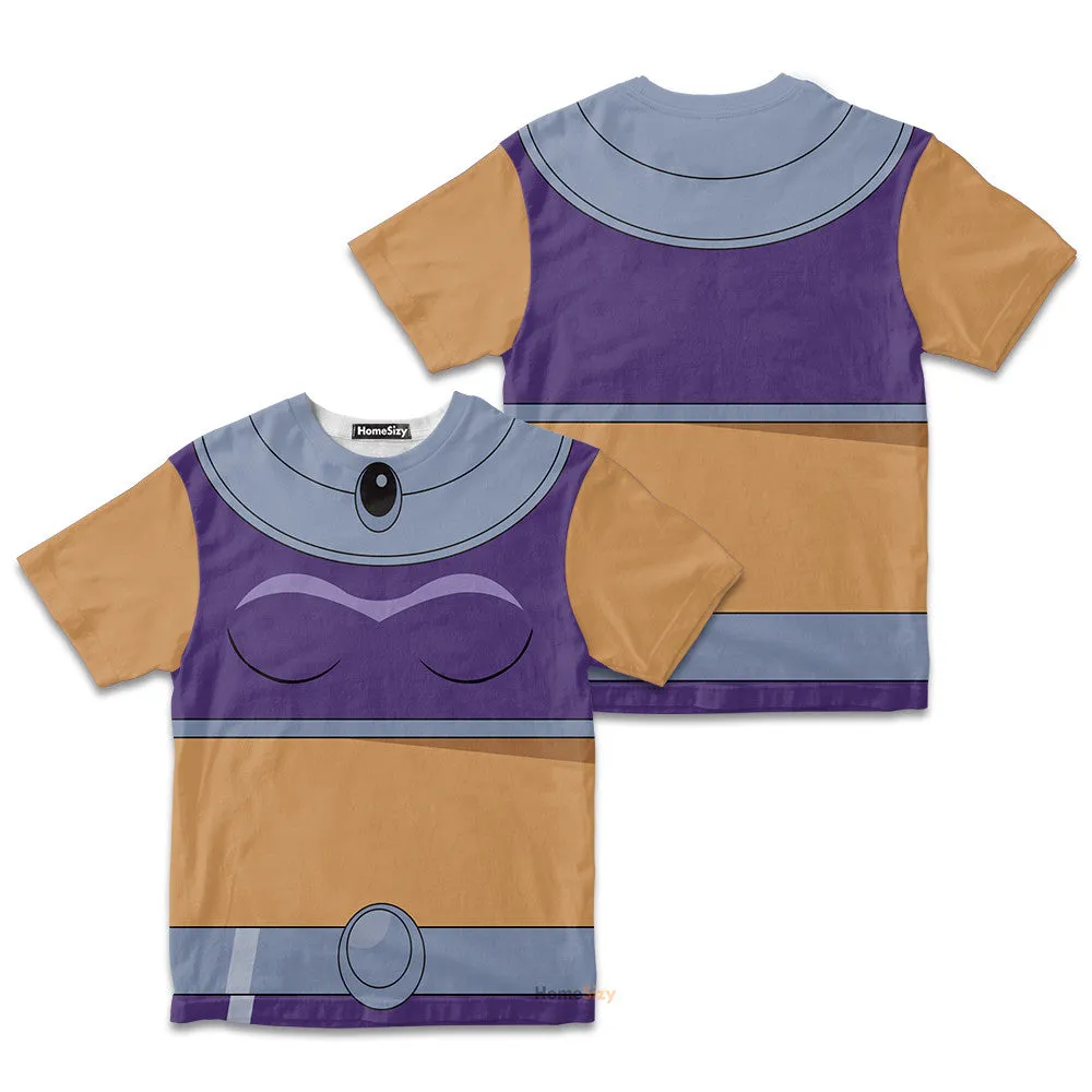 3D Teen Titan Starfire Custom Cosplay Costume Kid Tshirt QT210529Hf