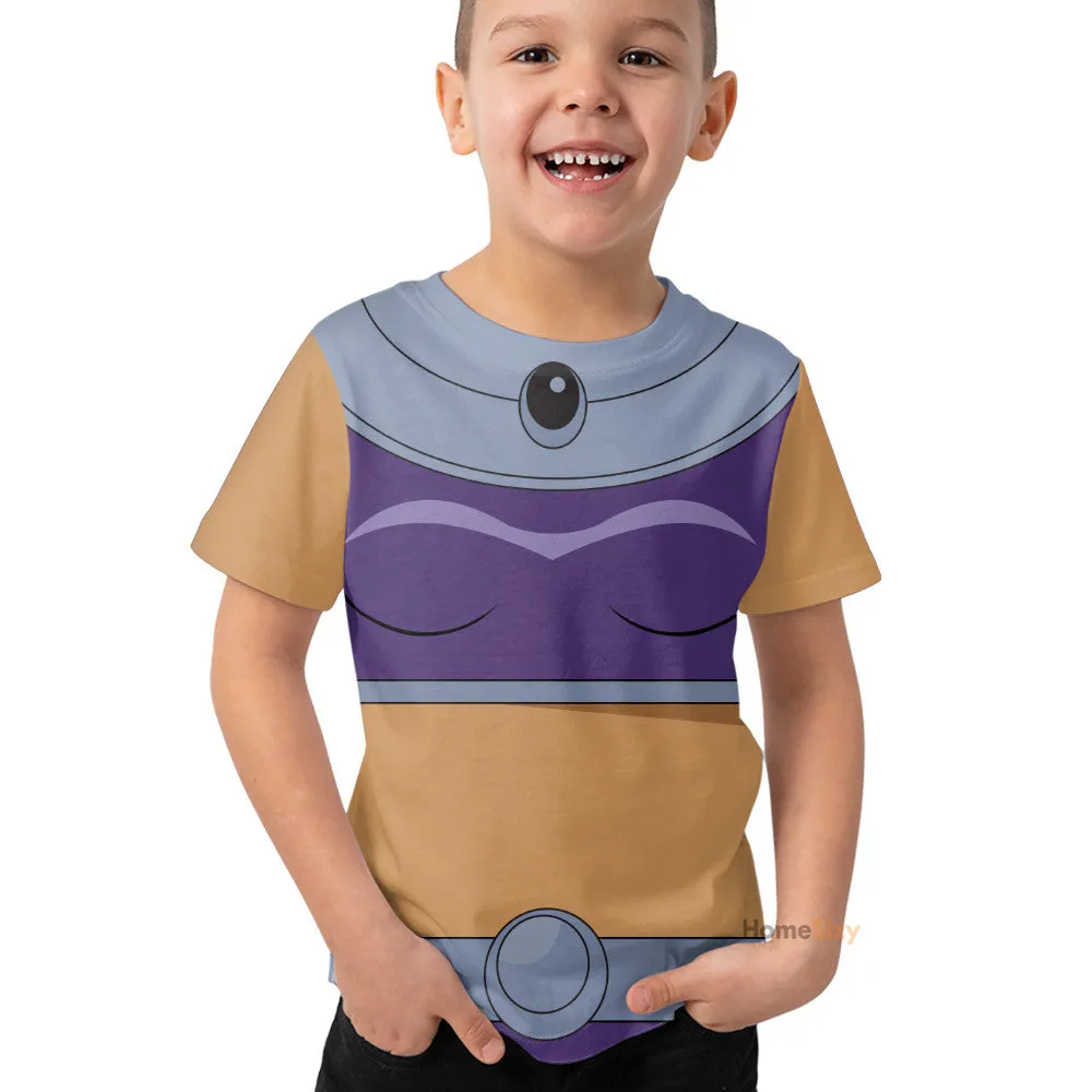 3D Teen Titan Starfire Custom Cosplay Costume Kid Tshirt QT210529Hf