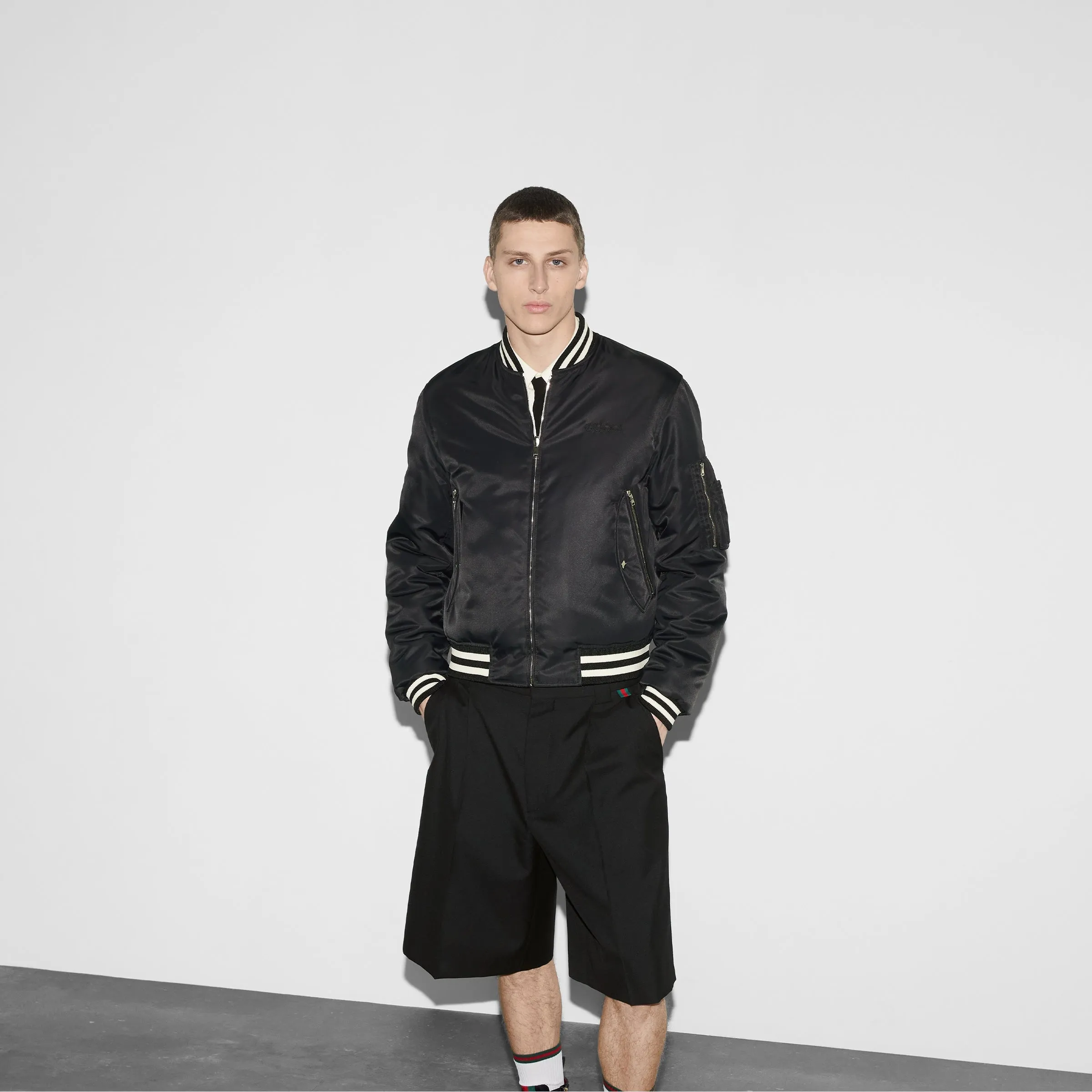 794816 ZAREC 1043 BLACK GUCCI MEN JACKET