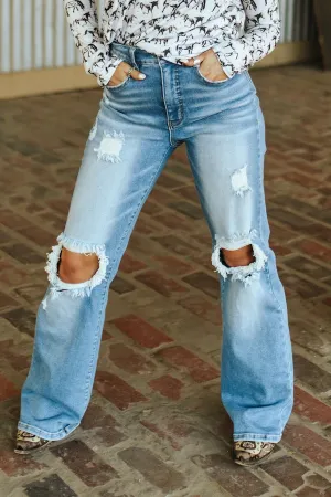 Abilene Light Wash Boot Cut Jeans