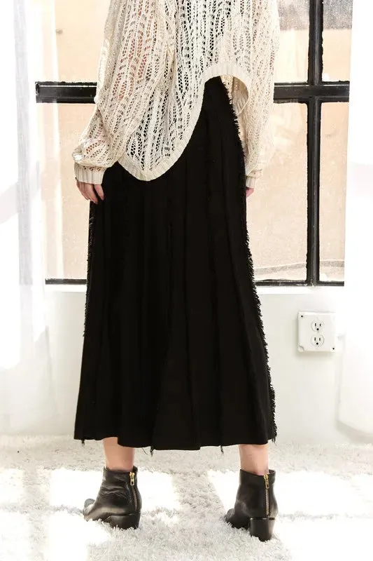 ADORA Solid Waist Tie Skirt