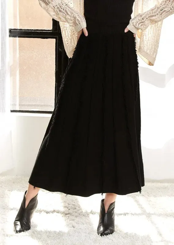 ADORA Solid Waist Tie Skirt