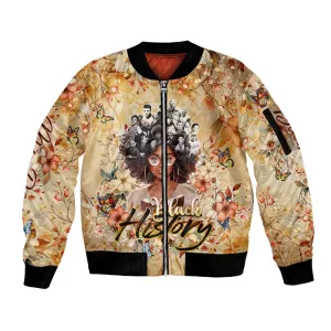 African Women Black History Sleeve Zip Bomber Jacket Civil Rights Leaders My Roots DT02