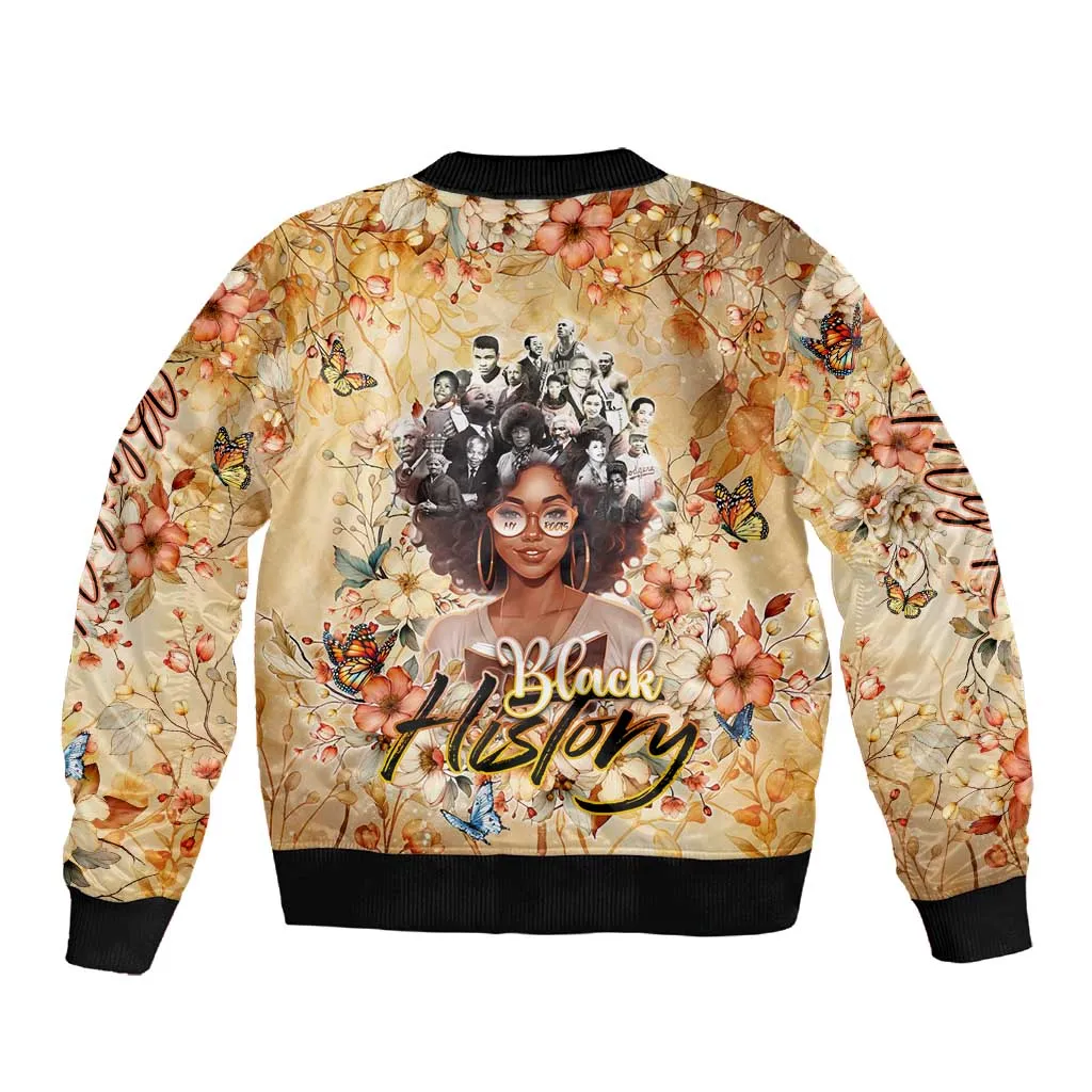 African Women Black History Sleeve Zip Bomber Jacket Civil Rights Leaders My Roots DT02
