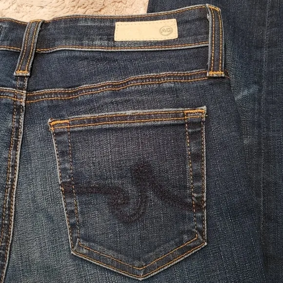 AG The Farrah Distressed High Rise Skinny Ankle Blue Jeans Size 25