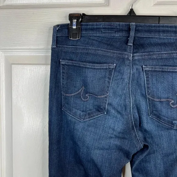 AG Women's The Middi Mid-Rise Legging Jeans Size 28 Blue Dark Wash Slim Fit