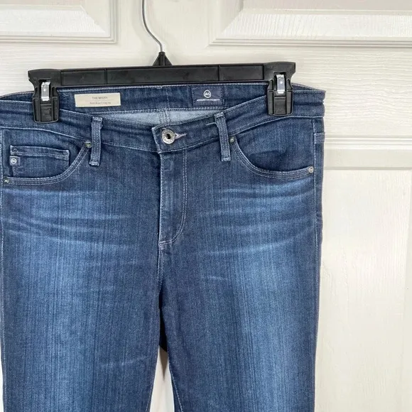 AG Women's The Middi Mid-Rise Legging Jeans Size 28 Blue Dark Wash Slim Fit