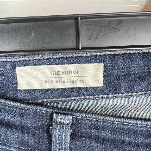 AG Women's The Middi Mid-Rise Legging Jeans Size 28 Blue Dark Wash Slim Fit