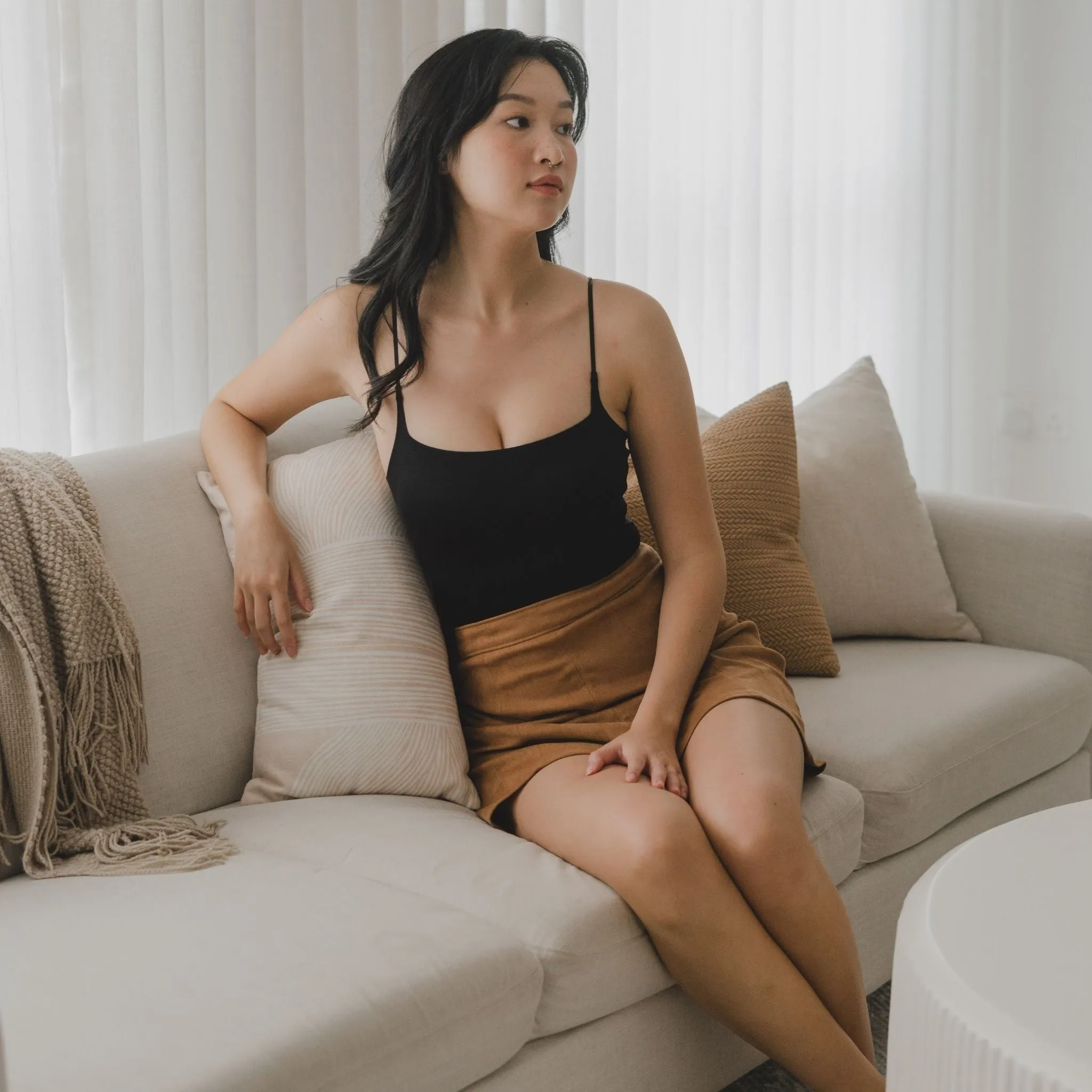 air-ee Square Neck Seamless Bodysuit (Signature Edition) in Black