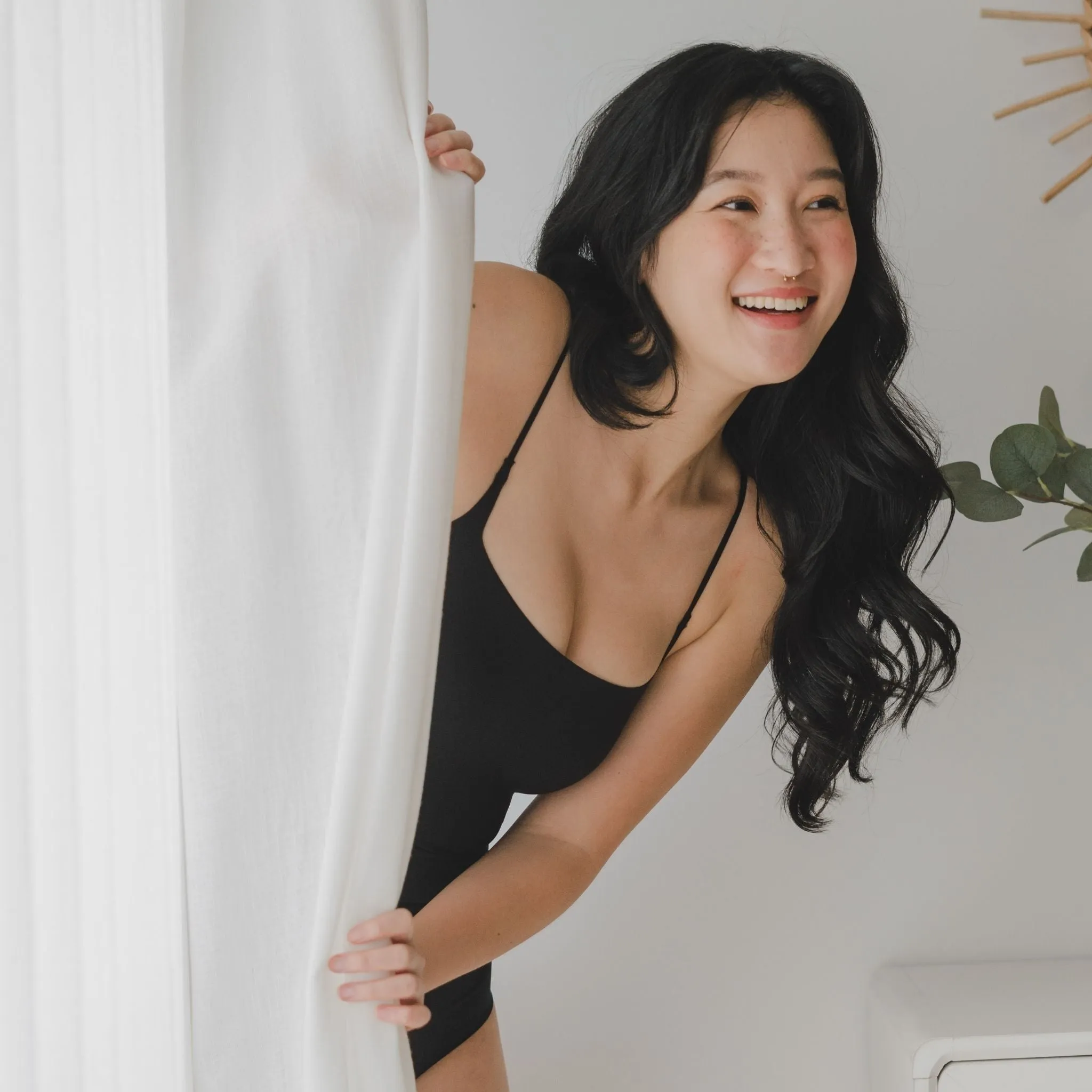 air-ee Square Neck Seamless Bodysuit (Signature Edition) in Black