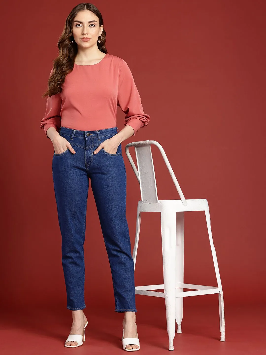 all about you Women Mom Fit Stretchable Jeans