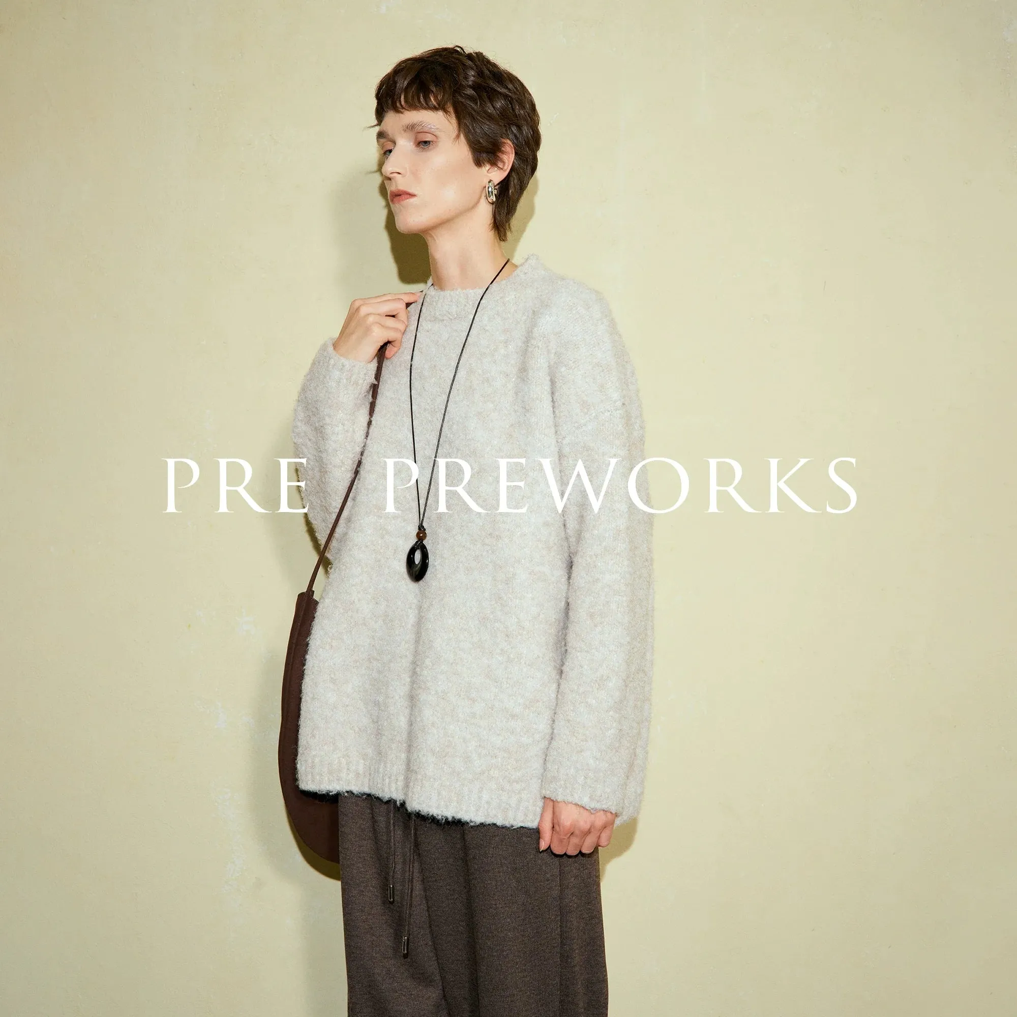 Alpaca Terry Crew Neck Sweater