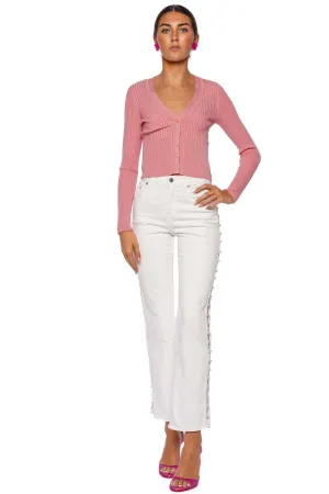 Amelia Ivory Pearl Embellished Jean