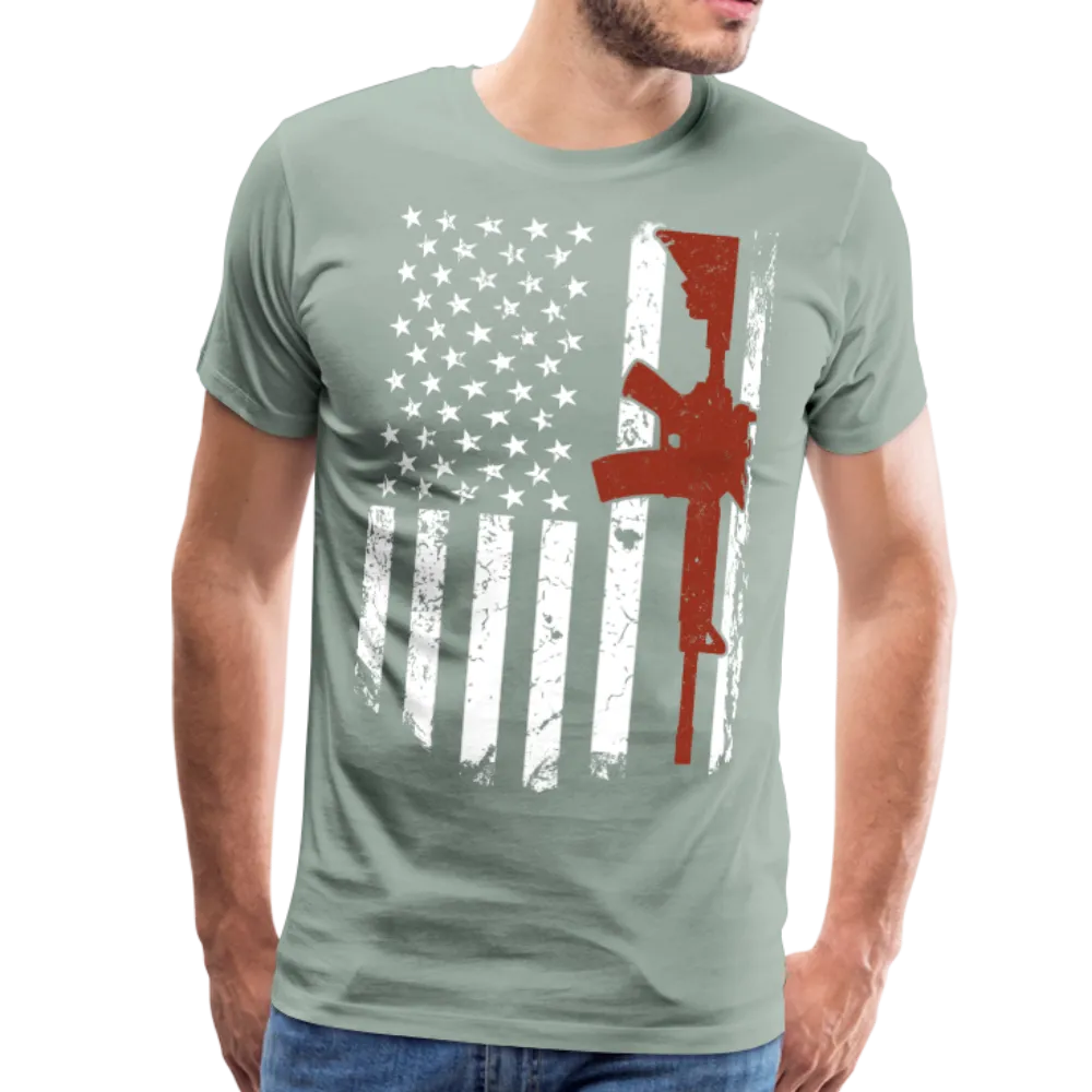 AR15 American Flag Men's Premium T-Shirt