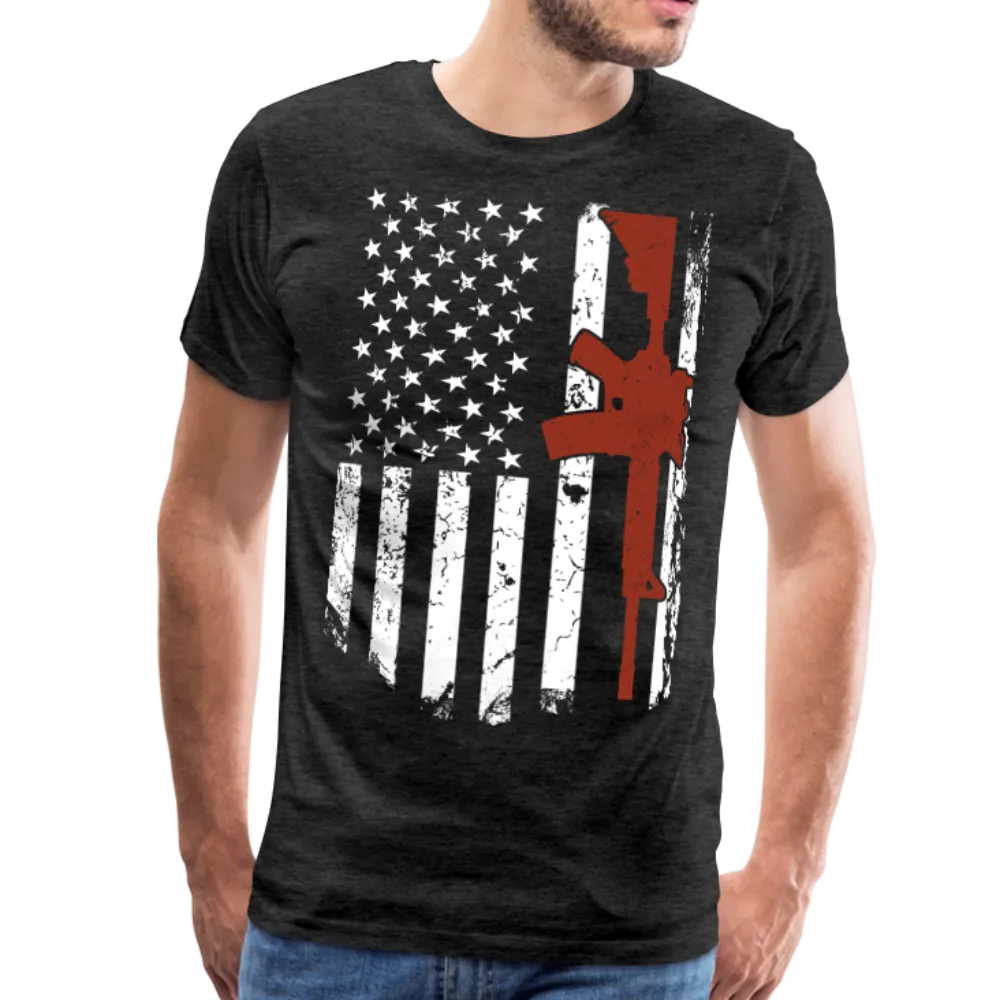 AR15 American Flag Men's Premium T-Shirt