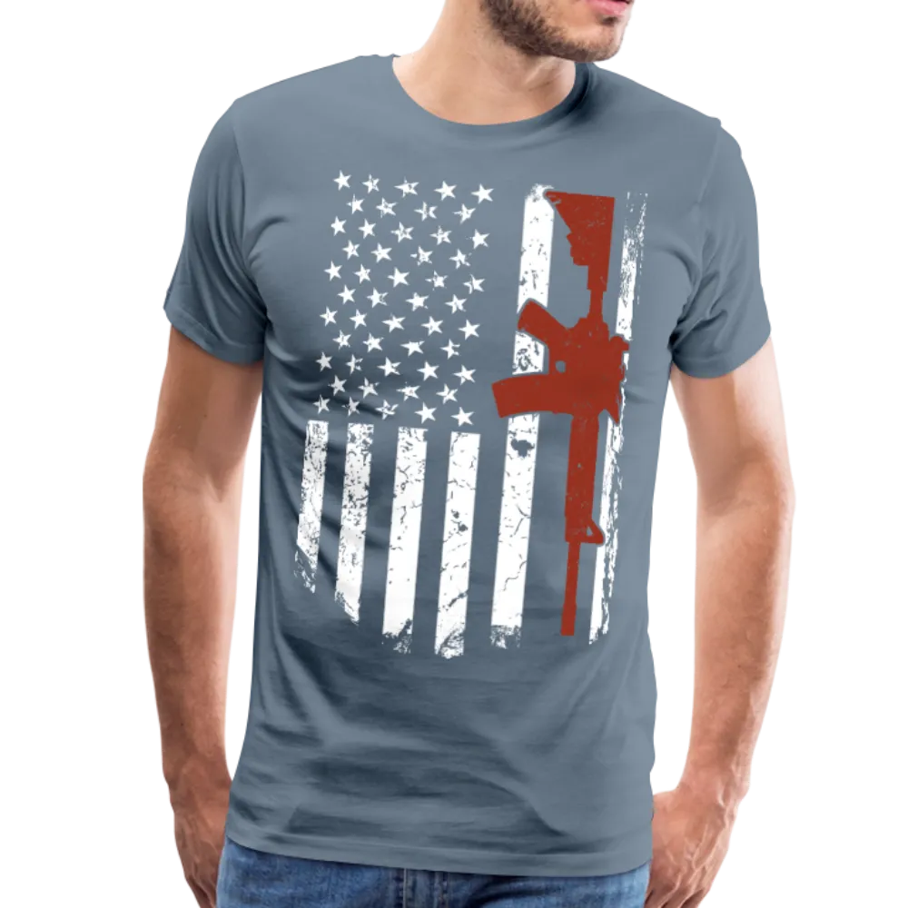 AR15 American Flag Men's Premium T-Shirt