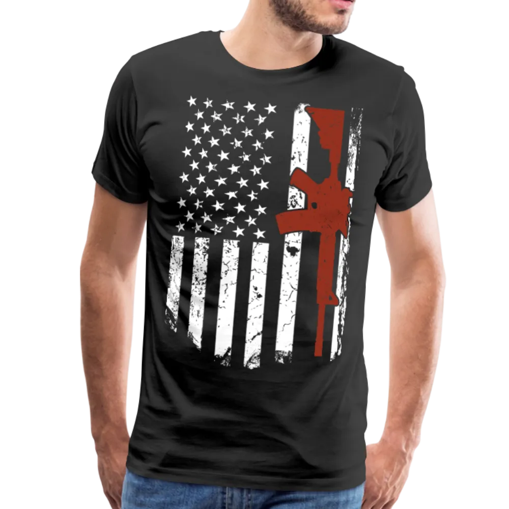 AR15 American Flag Men's Premium T-Shirt