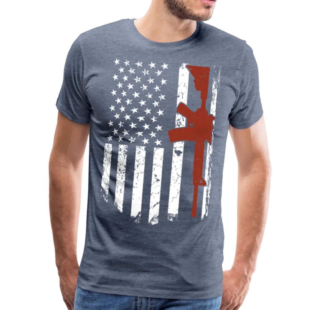 AR15 American Flag Men's Premium T-Shirt