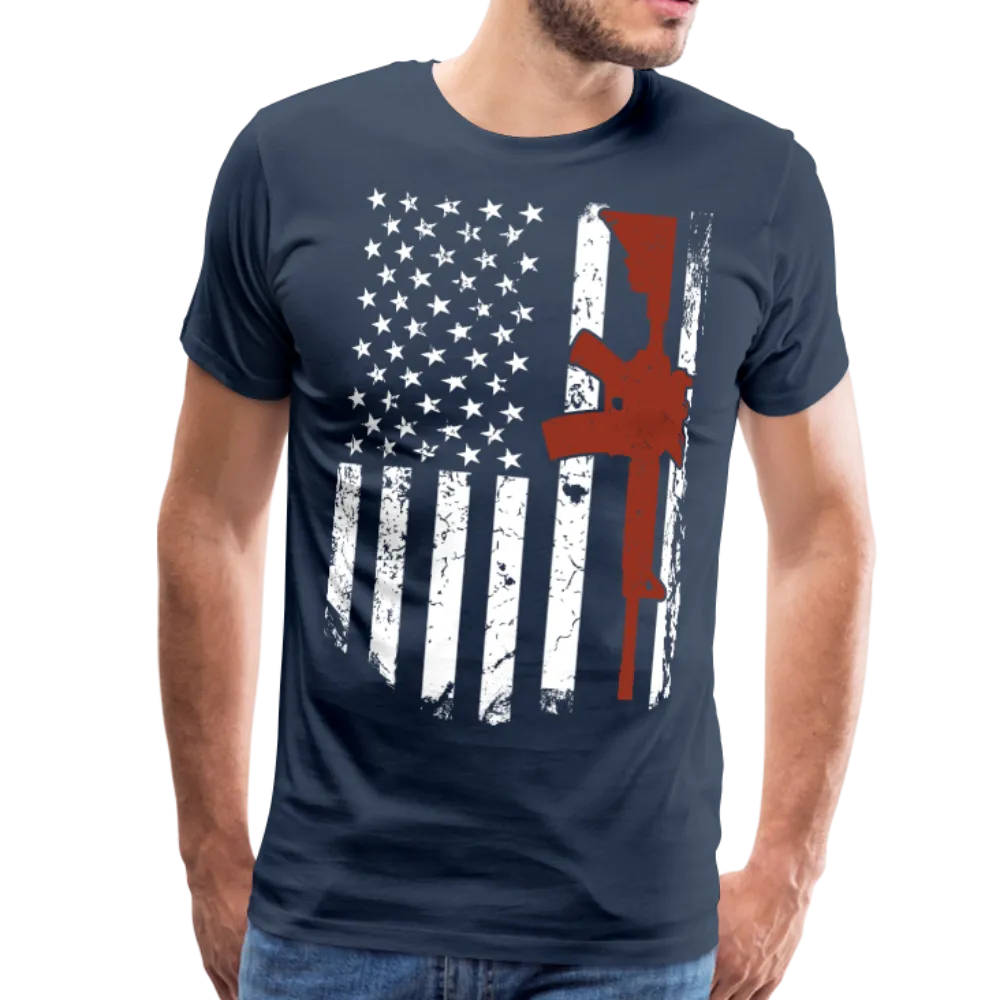 AR15 American Flag Men's Premium T-Shirt