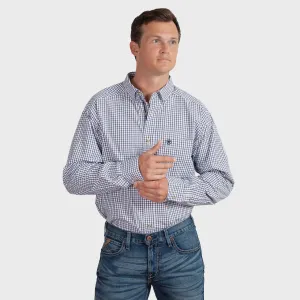Ariat Mens Pro Series Cliff LS Shirt Navy Check