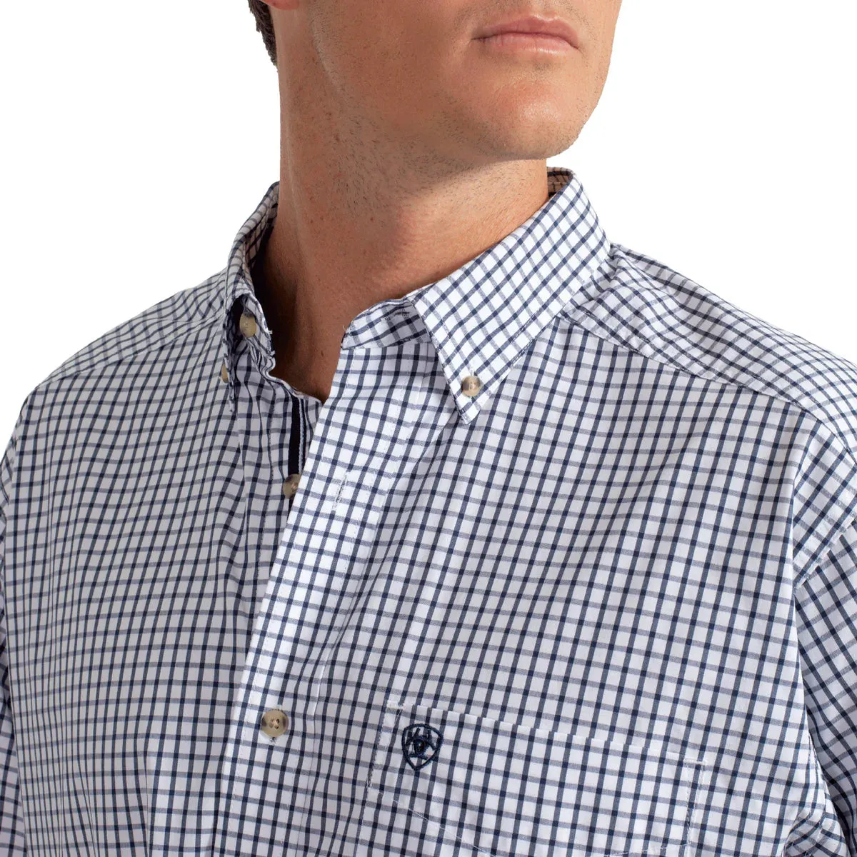 Ariat Mens Pro Series Cliff LS Shirt Navy Check