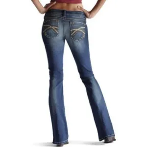 ARIAT Ruby Caliente slim fit bootcut cowgirl jeans medium wash sz 30R 30x31.75L