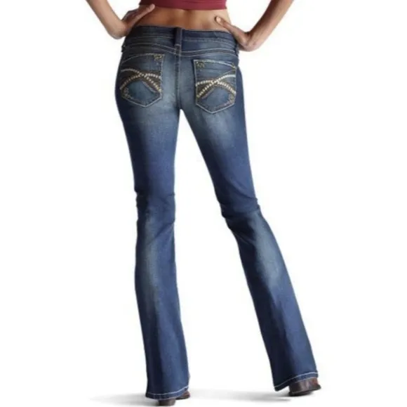 ARIAT Ruby Caliente slim fit bootcut cowgirl jeans medium wash sz 30R 30x31.75L