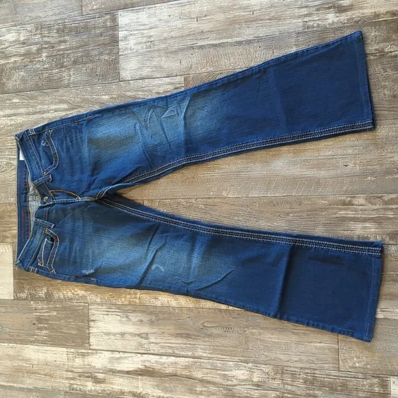 ARIAT Ruby Caliente slim fit bootcut cowgirl jeans medium wash sz 30R 30x31.75L