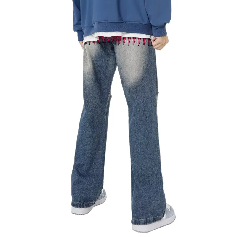 Art In War Embroidered Bullet Jeans