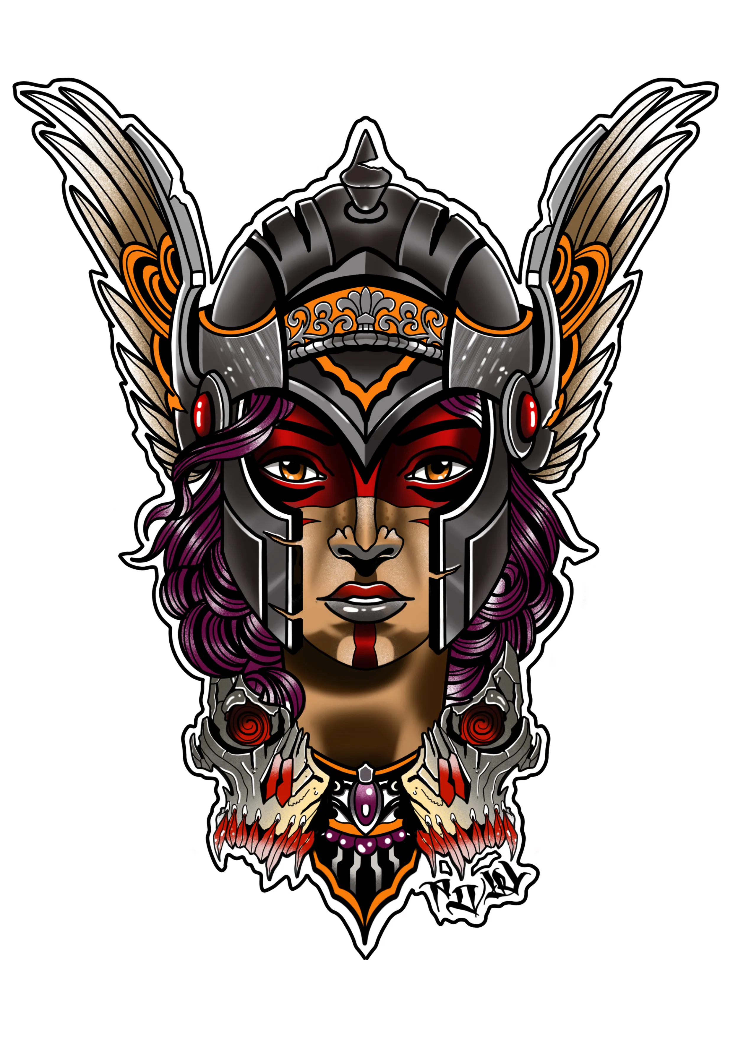 Art Society x Retro Kings VALKYRIE TEE WHITE