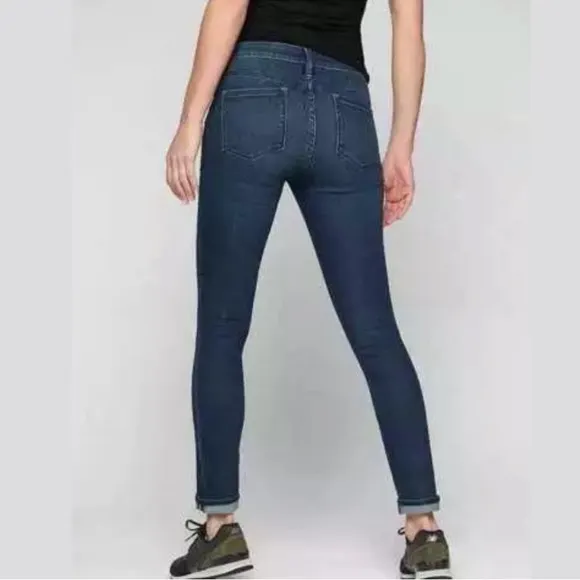 ATHLETA Sculptek👖Skinny Jeans Dark Blue Denim Wash size 14 *EUC*