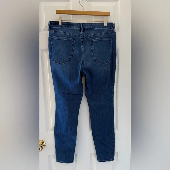 ATHLETA Sculptek👖Skinny Jeans Dark Blue Denim Wash size 14 *EUC*