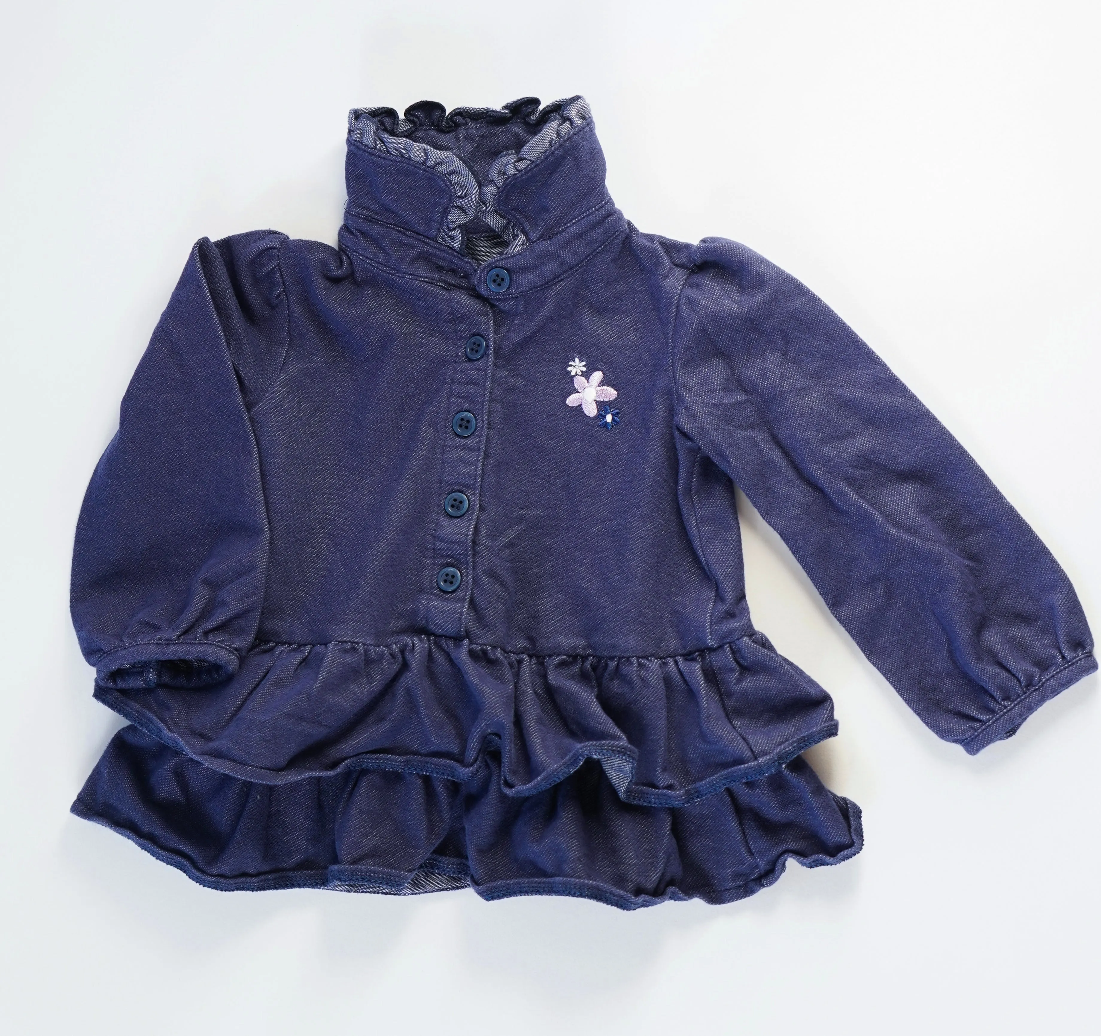 BABY GIRL SIZE 18 MONTHS - EMMA & JACK Ruffled Sweater Jacket EUC B4