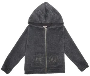Baby Girl Zipped Cat Hoodie
