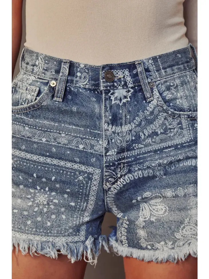 Bandana Demin Shorts "KanCan"