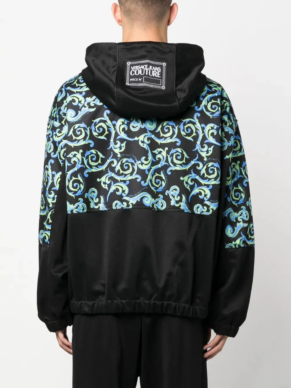 Baroque-Pattern Hooded Jacket