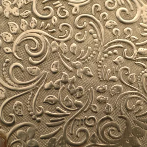 Batik vines textured metal sheet - 3 inch x 3 inch