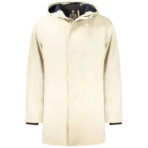 Beige Polyester Men Jacket
