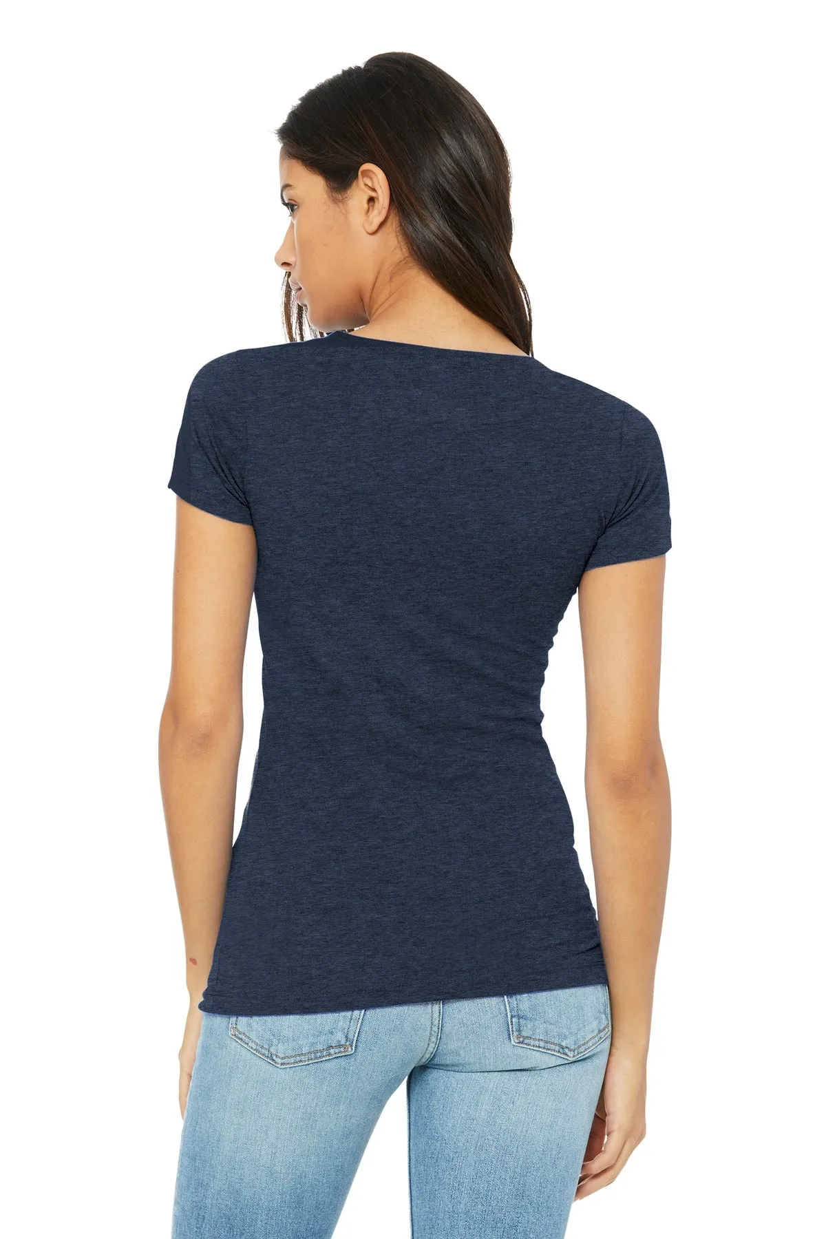 BELLA CANVAS  Women's Slim Fit Tee. BC6004 Heather Navy