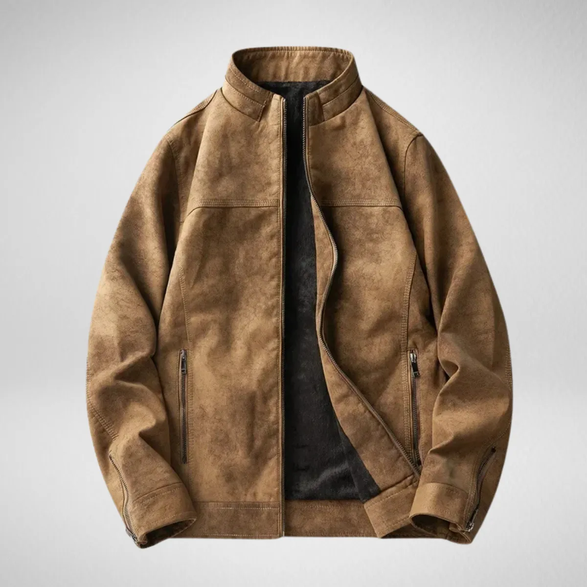 BelleYork | Fleece Lined Leather Jacket