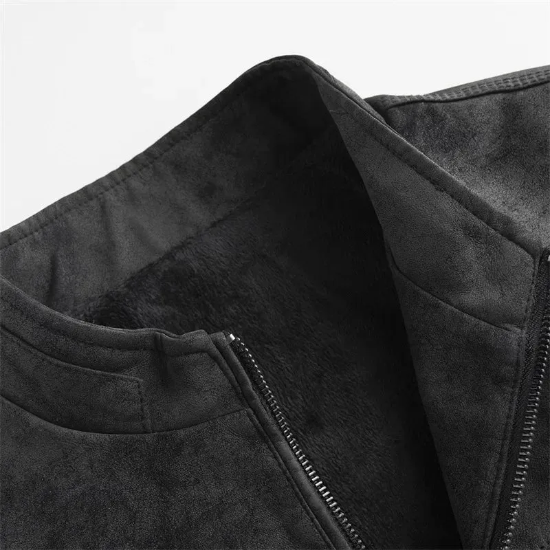 BelleYork | Fleece Lined Leather Jacket
